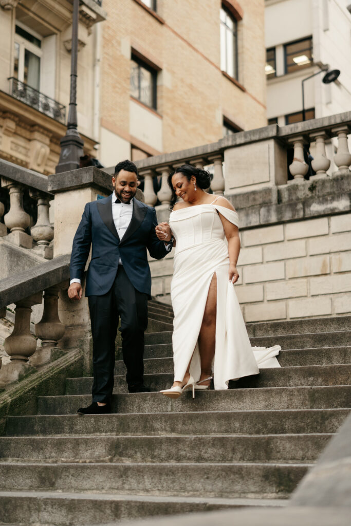 Couple Eiffel Tower elopement