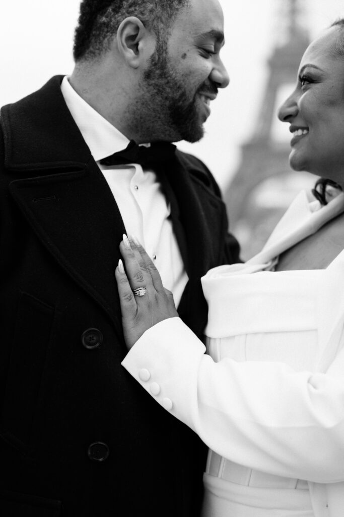 Couple Eiffel Tower elopement