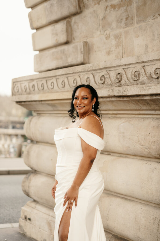 Couple Eiffel Tower elopement
