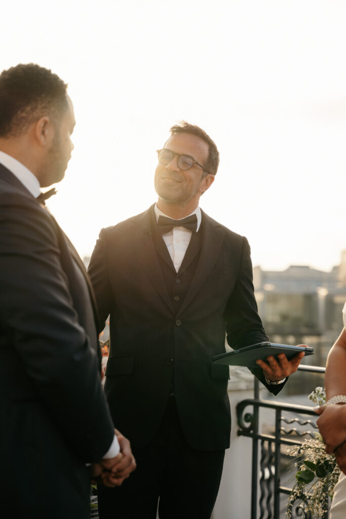 Couple Eiffel Tower elopement
