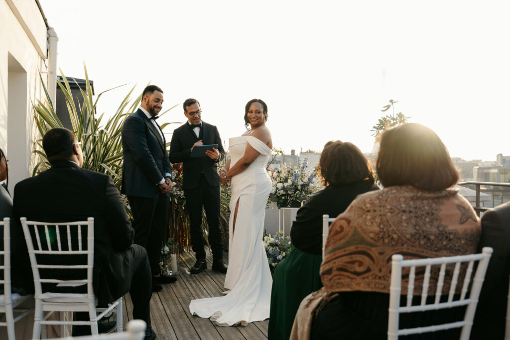 Couple Eiffel Tower elopement
